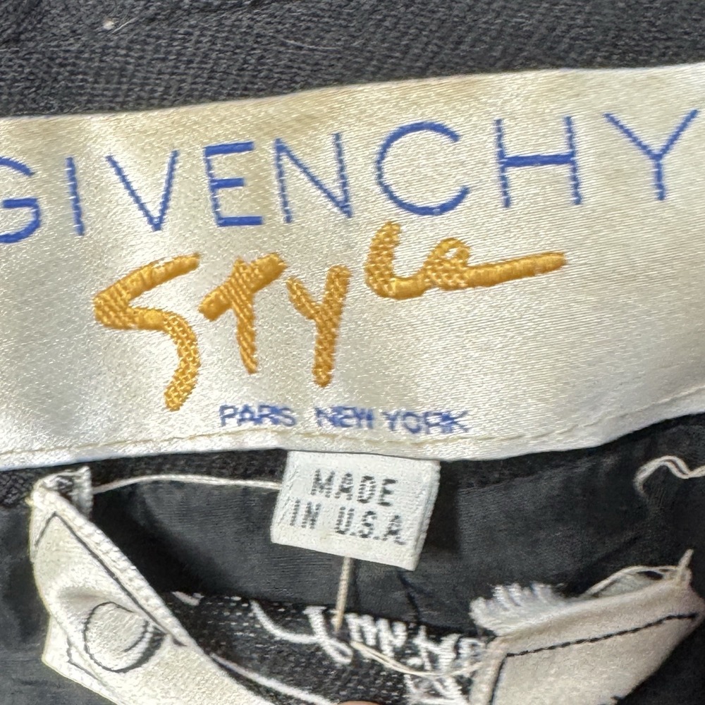 Givenchy Style Saks Fifth Avenue Vintage‎ Black White Wool Blazer USA Size 16 - Picture 8 of 9
